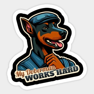 Worker Doberman Sticker